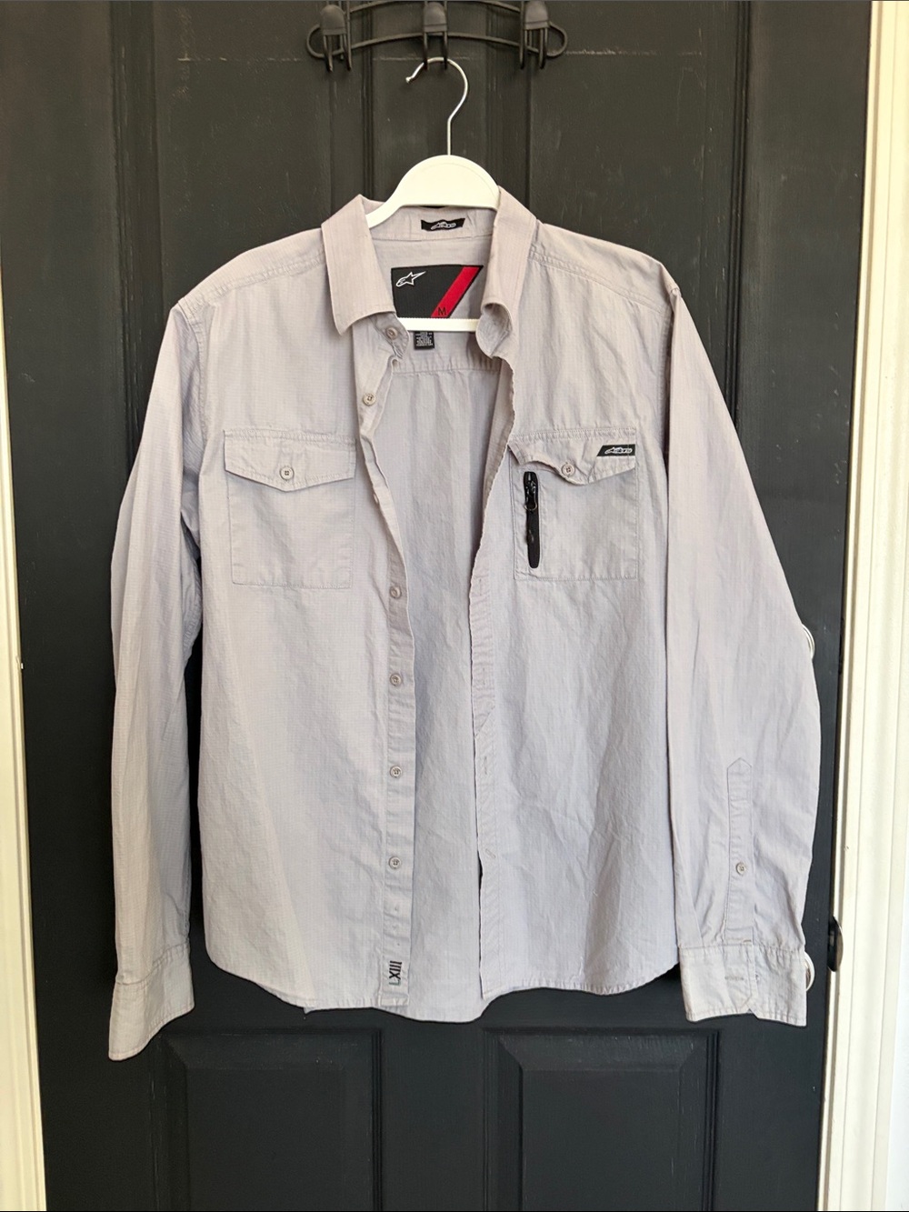 Alpinestars Light Gray Button-Up Work Shirt